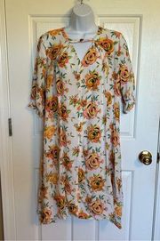 Matilda Jane Sunday Best Rose Floral Print Swing Dress Women’s Size Medium