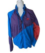 Nike Vintage  Color Block Track Windbreaker Zip Up Jacket Size Medium