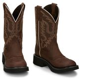 Inji 11” Western Aged Bark Cowgirl Boots, Sz 8