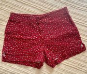 Vtg Hotty Shorts ILU by the clothing company Red Ditsy Florals XS 0-4 Vintage