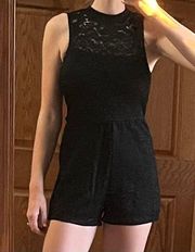 Lace Black Romper