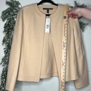 Linda allard Ellen Tracy | women wool nwt tan cardigan blazer jacket