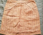 Vivienne Tam Mini Skirt StripedLinen Front Pockets Side Zip Fully Lined Womens4