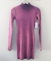 Cotton Citizen The Ibiza Lavender Tie Dye Long Sleeve Dress NEW