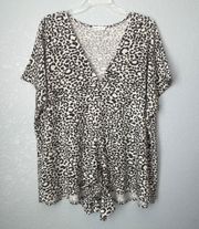 Cheetah Top, Size 3X