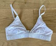 Lounge Logo Bralette in Nude Blush