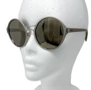 Prada Round Mirrored Aviator Silver Metallic Retro Sunglasses w/ case SPR 57T