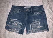 Ripped Jean Shorts