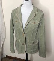 L.L.Bean  women’s green corduroy jacket with buttons