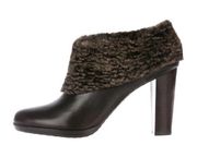 Calvin Klein • Dark Brown Pam Sherpa Heel Booties