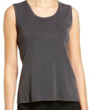 Ming Wang Tank Granite (Dark Gray) Knit Scoop Neck Sleeveless Shell Sz M EUC