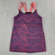 Oiselle Womens Shimmel Tank Top 6 Purple Racerback Suspension Fitness Workout