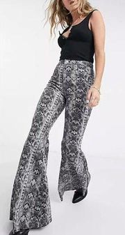 Free People  geo printed flared pants