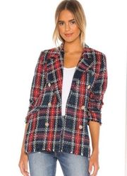 NEW BlankNYC Prep School Tweed Tartan Plaid Blazer XS