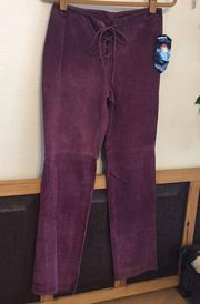 genuine suede leather jeans NWT 6