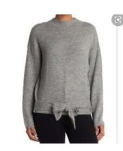 WAYF Light Grey Bow Soft Sweater Size Medium NEW