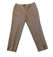 Lafayette 148 New York Wool Flat Front Dress Pants Slacks in Tan Size 14