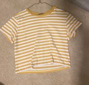 Brandy Melville Yellow Striped Shirt