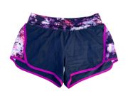 Purple Floral Athletic Shorts