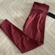 Lilybod Women’s Maroon Side Pockets Leggings