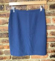 Armani Collezioni Navy Blue Wool Pencil Straight Skirt Women's Size 6