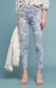Citizens Of Humanity Olivia High-Rise Slim Crop Floral Jeans