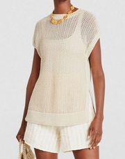 ALLSAINTS Cotton Zadie sparkle knit Tank Top size small