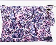 NWT Simply Southern Women's Palm Leaf Leather Large Clutch Bag Purple