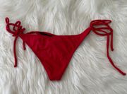 Sexy Red Thong String Bikini Bottom New W/o Tags