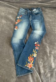 Kelly Embroidered Floral Jeans