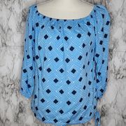 Escapada Living geo blouse size small