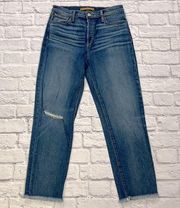 Joe’s the honor high rise vintage straight raw hem jean