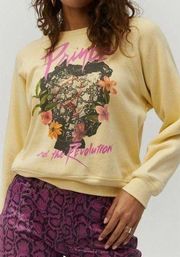 Daydreamer Prince and The Revolution Raglan Crew Sweatshirt Yellow Small DT88