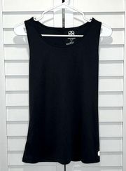 Workout tank top black scoop neck gym top size small