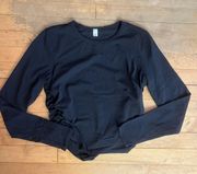 Black Long Sleeve Shirt Scrunched