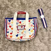 Brighton red white and you mini canvas tote bag