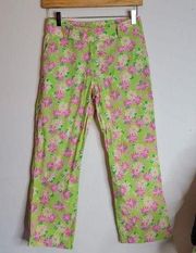 Lilly Pulitzer green and floral vintage pants 12