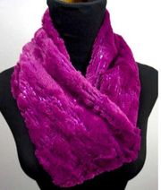 Apt 9 Plush Faux Fur Purple Violet Sequin Accents Infinity Scarf