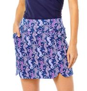 Lilly Pulitzer  Skort Sabbia UPF 50+ Luxletic Oyster Bay Navy On The Catwalk XXS