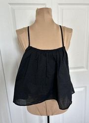 HYFVE Black Shoulder Tie Crop Top Size L