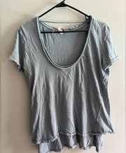 Free people we the free grey oversized relaxed shirt size medium.