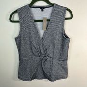 J. Crew 365 Peplum V Neck Sleeveless Top