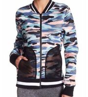 C&C CALIFORNIA Pastel Camouflage Zip Scuba Jacket Size XS
