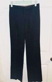 Club Monaco Wide Leg Trouser Pants Full Length Flat Front Black 2