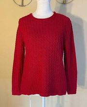 Karen Scott Petites Red Knit Pullover Sweater Petite Medium