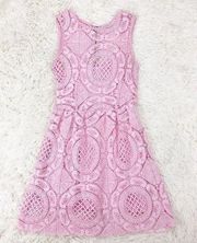 Kimchi Blue pink lace fit and flare dress Medium
