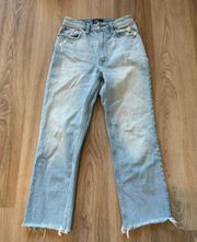 Abercrombie & Fitch Zoe Natural Rise Straight Leg Jeans