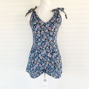 Miley Cyrus Blue Floral Romper Size Medium