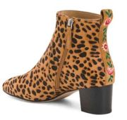 Johnny Was LEOPARD HEELED BOOT Size 7.5 NWOB