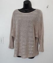 Tahari beige thin knit sweater